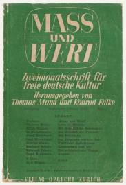 Mass und Wert, edited by Thomas Mann
