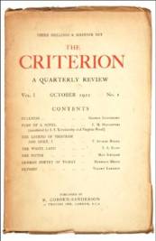 The Criterion, edited by T. S. Eliot